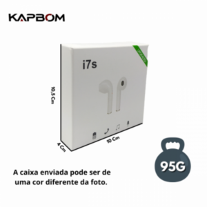 Fone de Ouvido Intra Auricular Bluetooth com Case de Carregamento I7s UPGRADED Kapbom KAP-K995